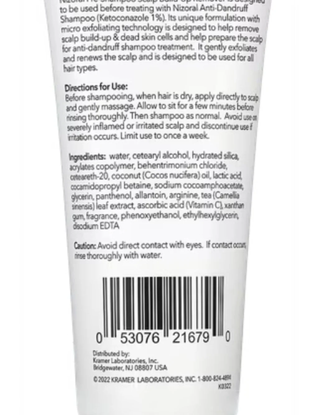 5 oz tube of Nizoral Pre-Shampoo Scalp Build-Up Remover